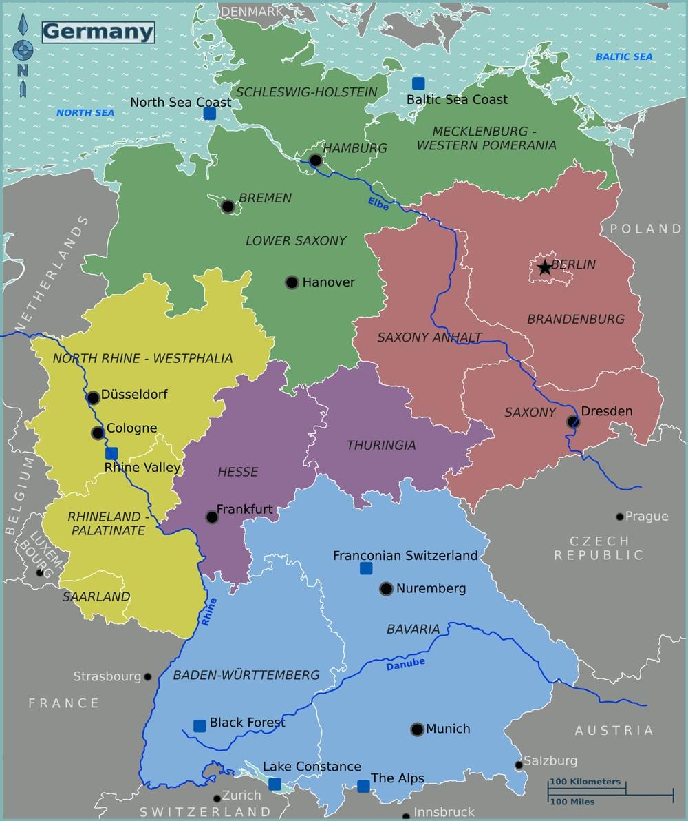 Deutschland in einer Karte