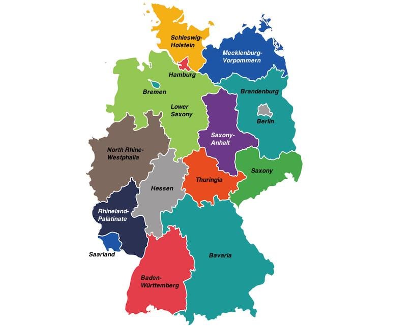 Deutschland Regionen anzeigen