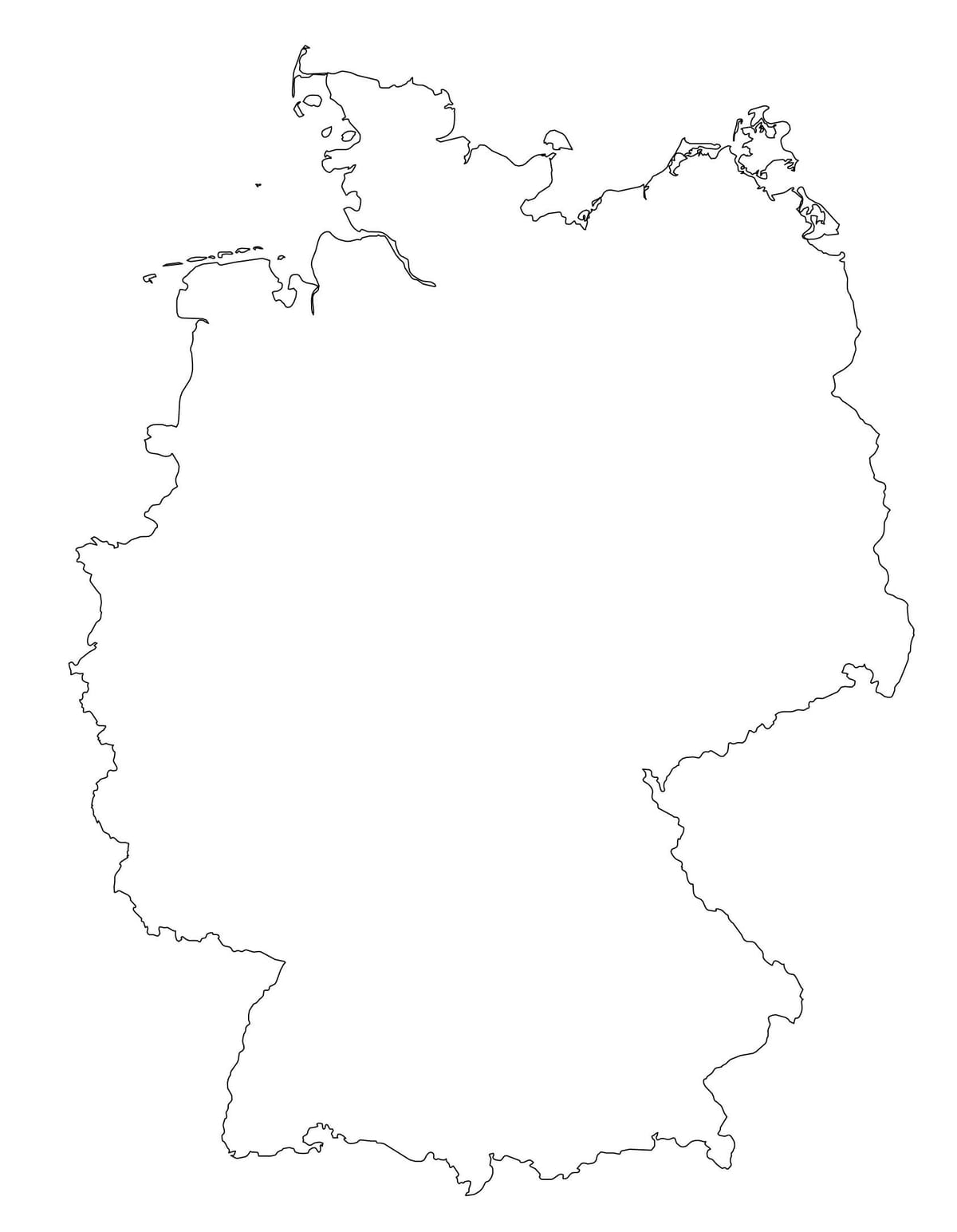 Karte Umriss Deutschland