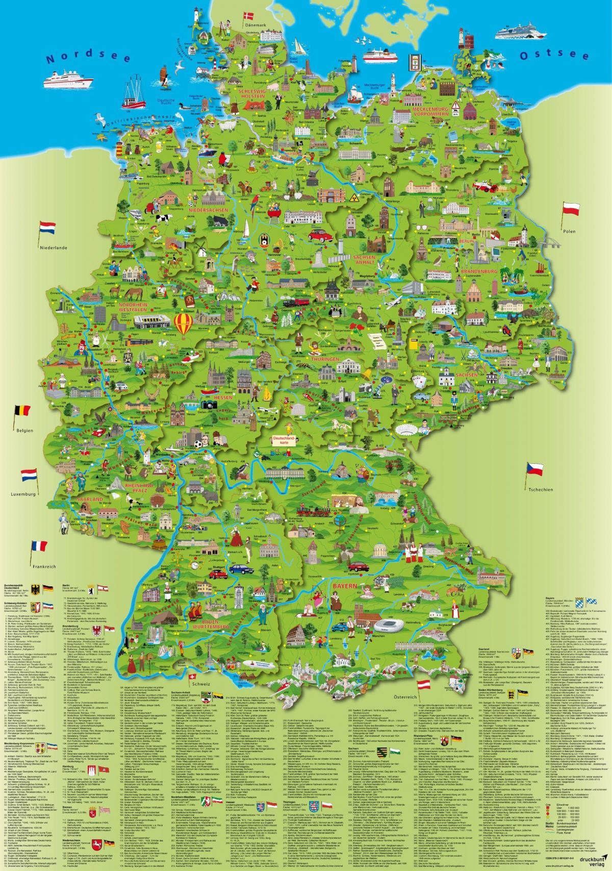 Reisen, Deutschland Karte