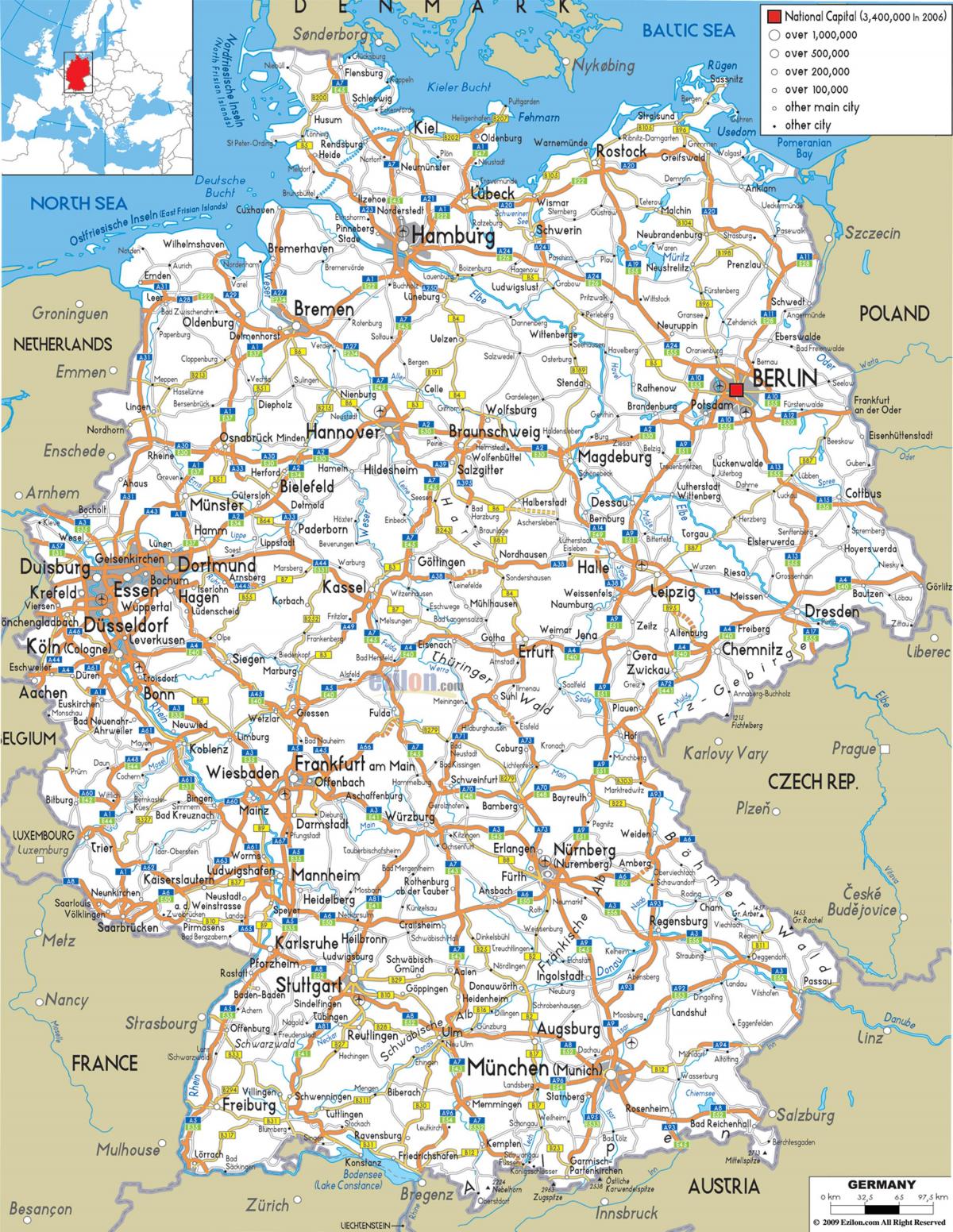 Deutschland-Karte-transport