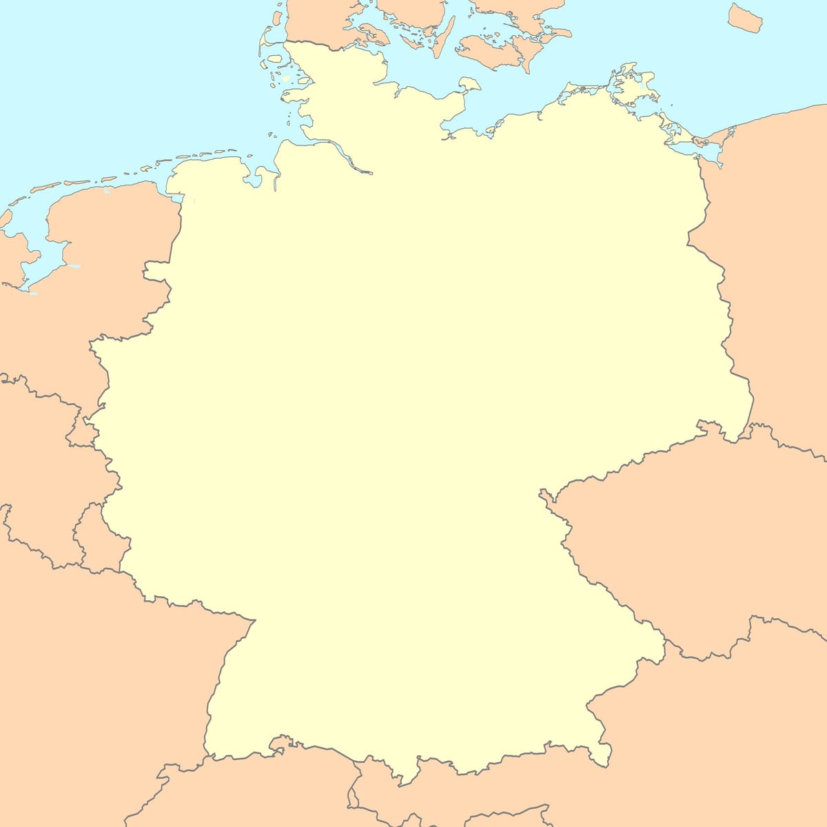 Deutschland-Karte leer