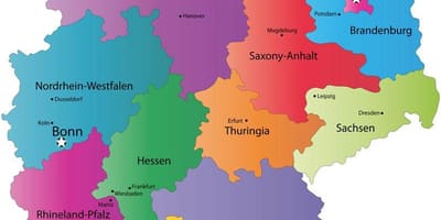 Karte von Deutschland mit Staat
