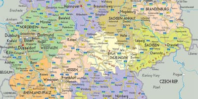 Map-Städte in Deutschland
