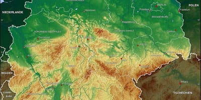Deutschland-Karte elevation