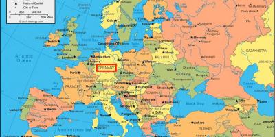 Karte von Deutschland und Europa