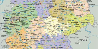 Deutschland-Karte und Städte